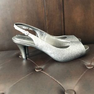 Steel Shimmer Life Stride Peep Toes